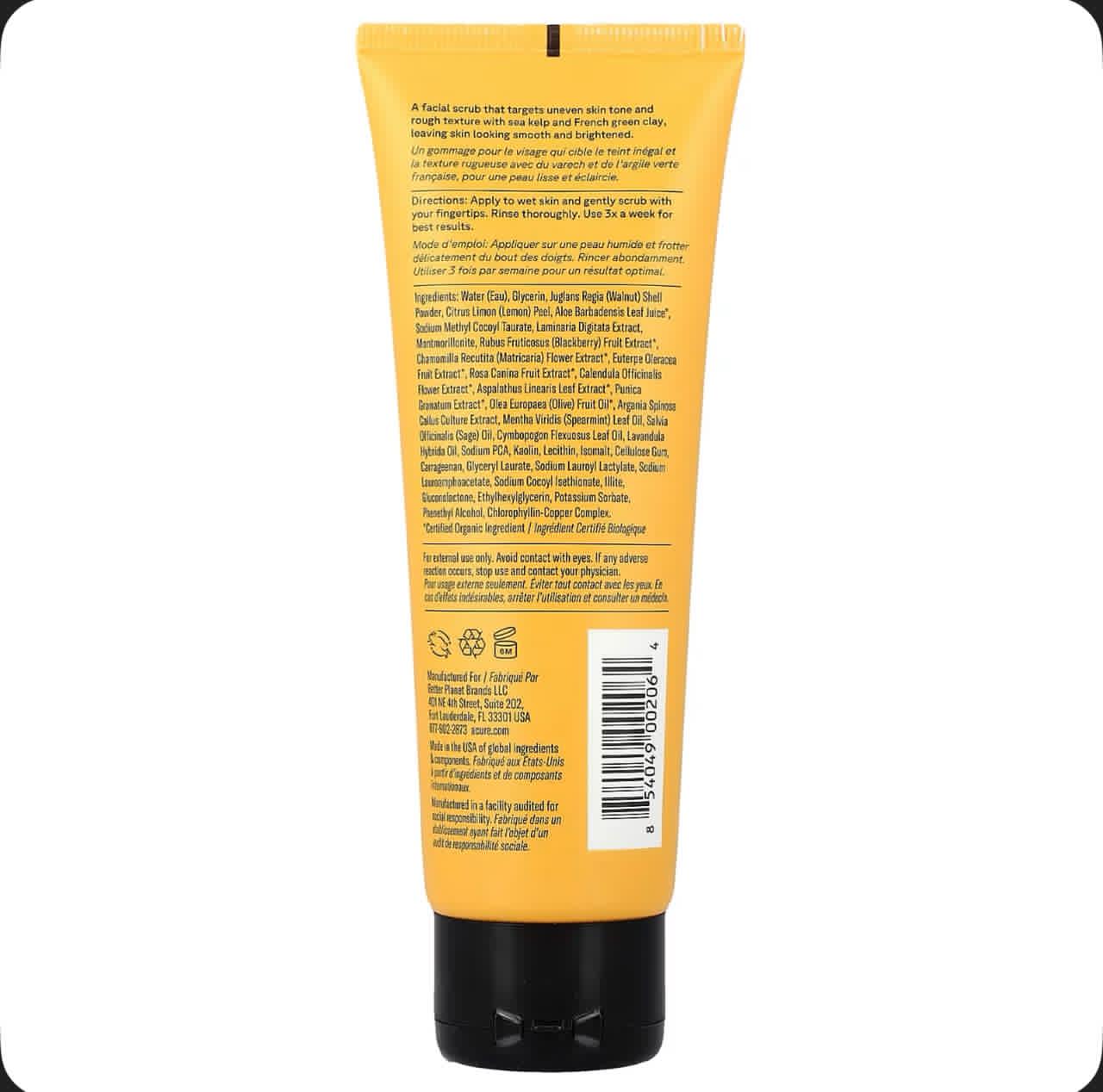 مقشر مفتح للوجه (مل 118) ACURE Brightening Facial Scrub