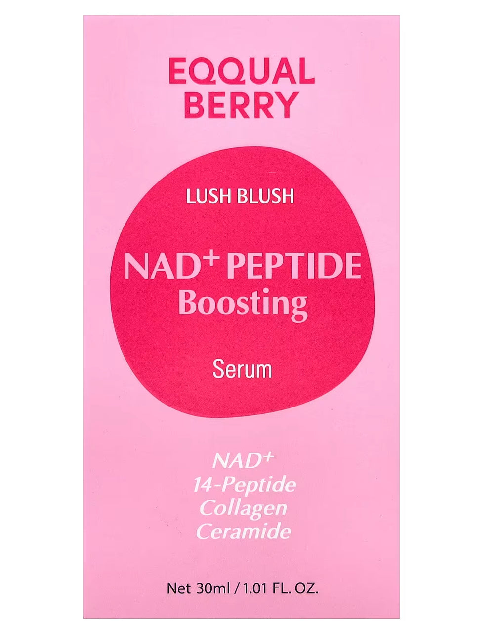 EQQUALBERRY – Lush Blush NAD+ Peptide Boosting Serum (30 ml)
سيروم عناية بالبشرة مخصص لتعزيز إشراقة ومرونة الجلد.