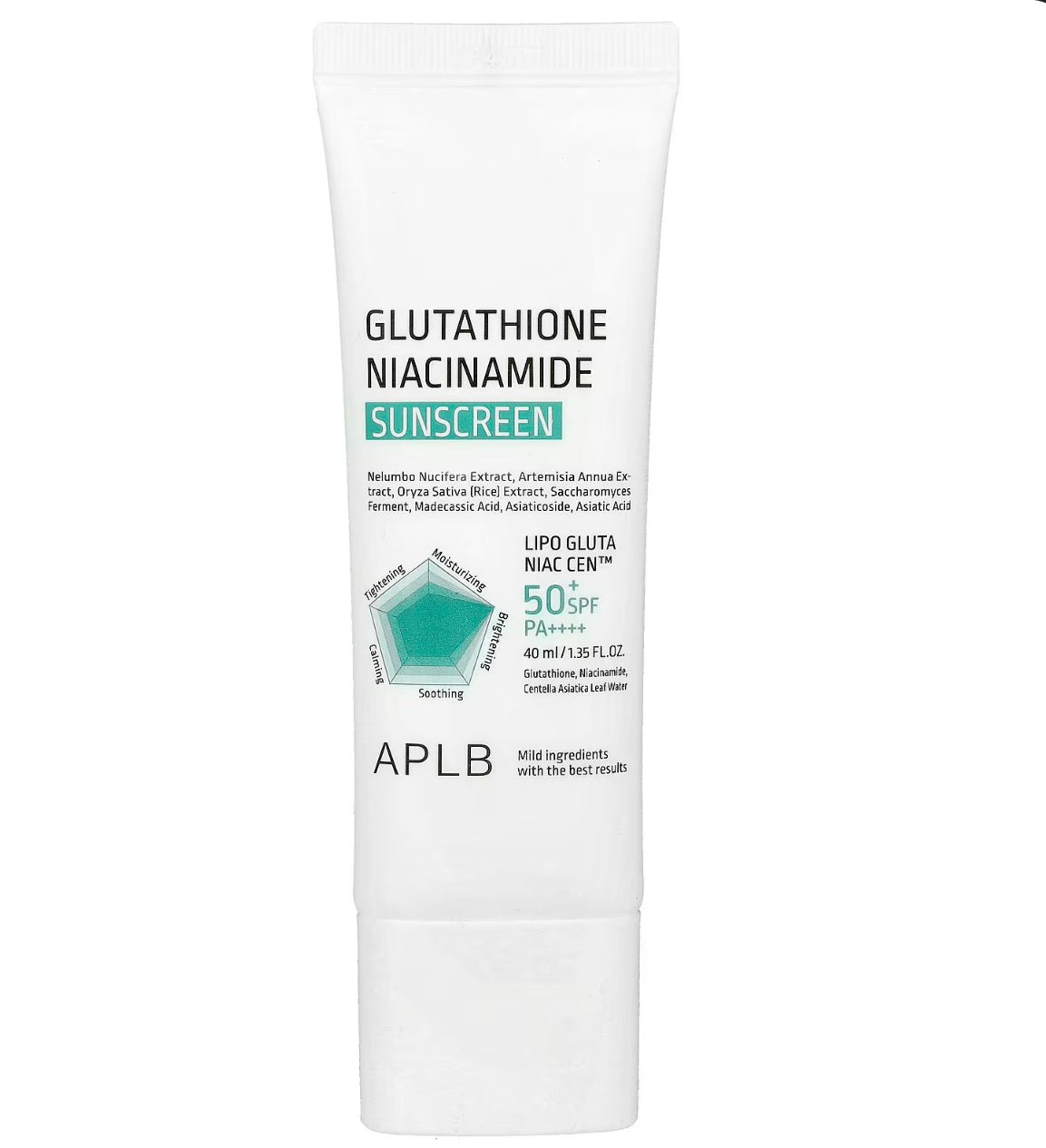 Glutathione Niacinamide, Sunscreen, SPF50+ PA +++
+, 1.35 fl oz (40 ml)  , APLB