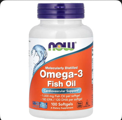 زيت السمك الغني ب اوميغا-3 , 1000 ملجم, 100  omega -3 كبسولة