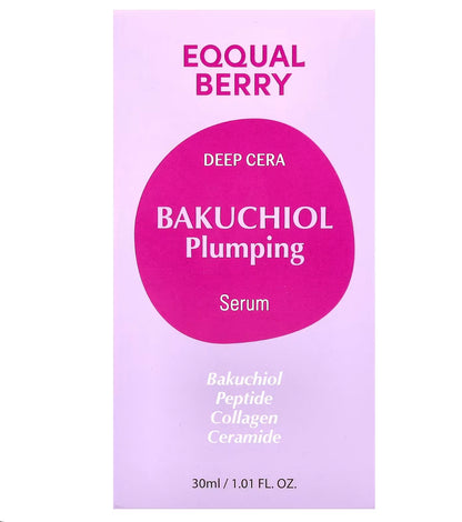 EQQUALBERRY — Deep Cera Bakuchiol Plumping Serum (30 ml)
سيروم قوي ومرتّكز للعناية بالبشرة.
