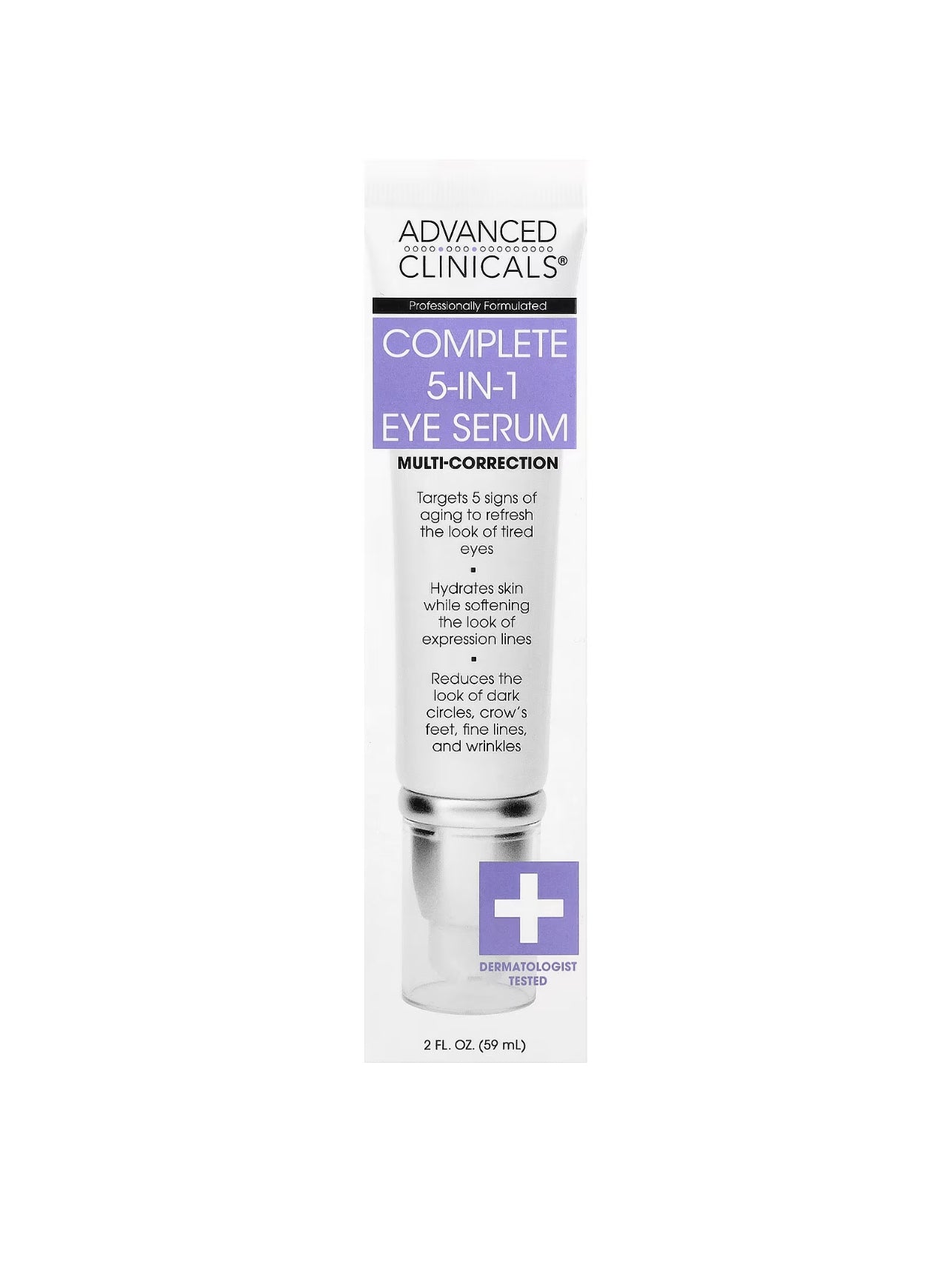 يعد Complete 5-in-1 Eye Serum مصحح متعدد، وهو 2
أونصة سائلة (59 مل)