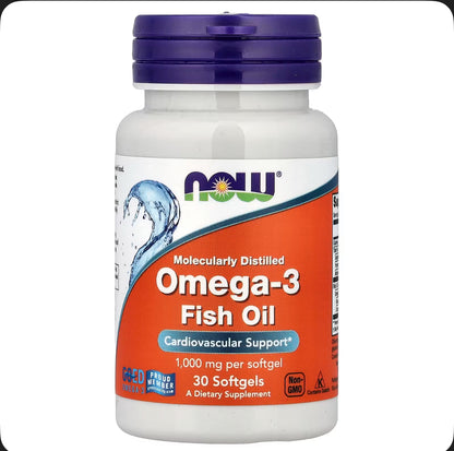 زيت السمك الغني بأوميغا-3 1000 ملجم 30  omega -3 كبسولة